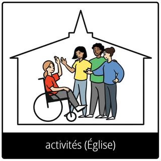 Pictogramme de l’Évangile pour « Activités (Église) »