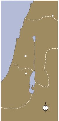 térkép Izráelről és Júdáról