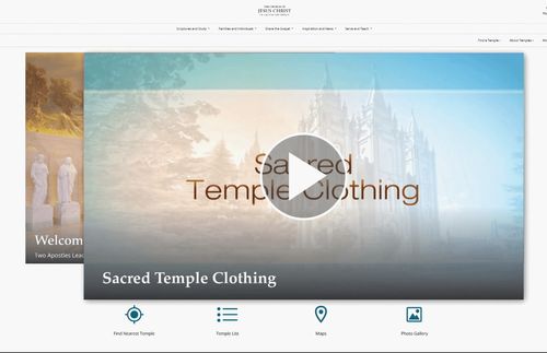 Materiali filmik “Sacred Temple Clothing” [“Veshjet e Shenjta të Tempullit”]