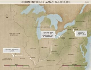 Misión entre los lamanitas, mapa