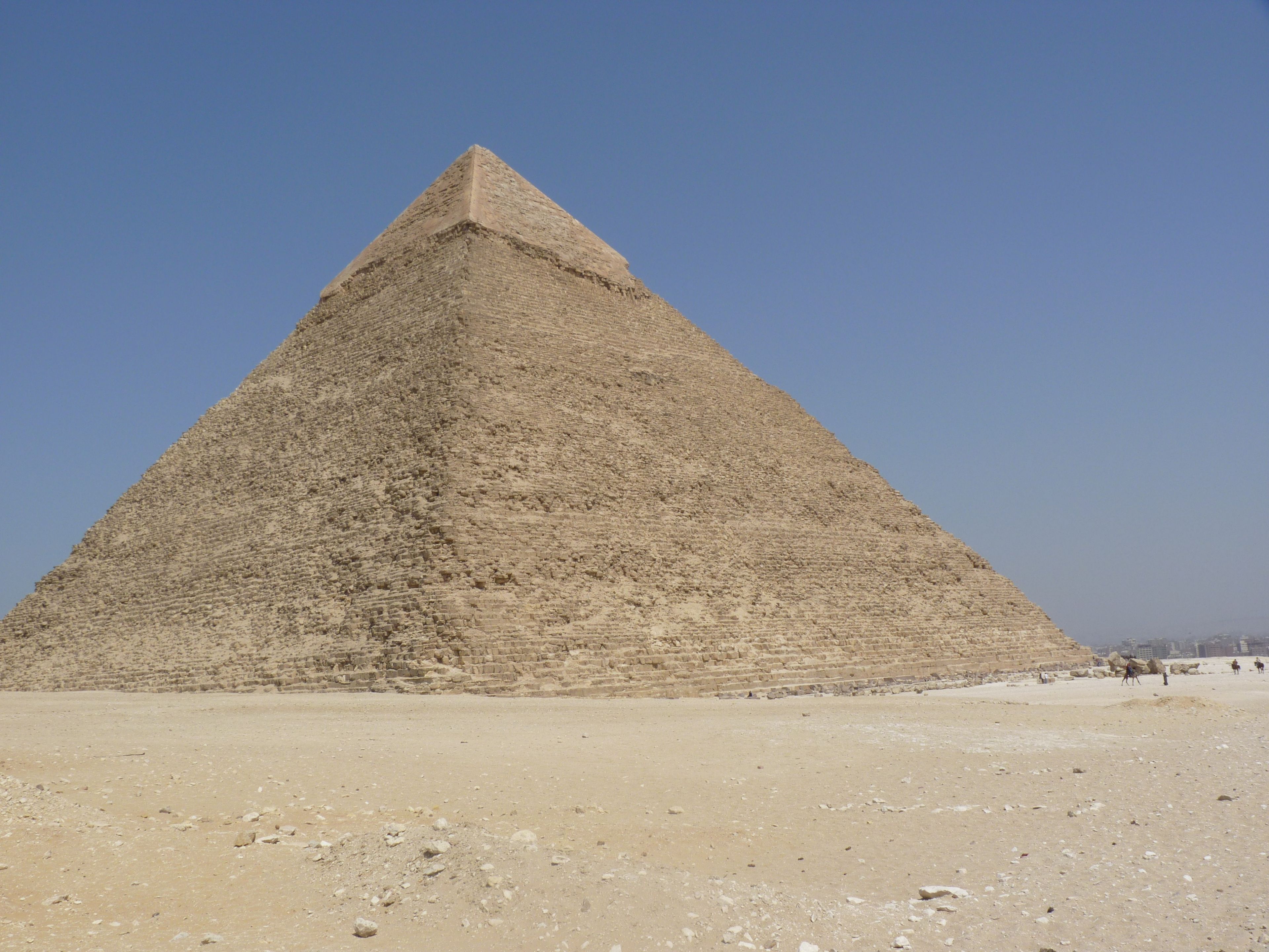 A pyramid in Giza, Egypt.