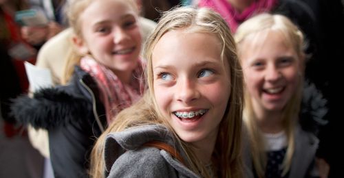 young women at conference