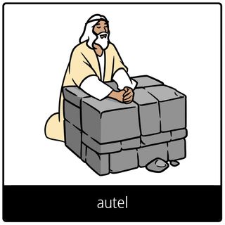 Pictogramme de l’Évangile pour « autel »