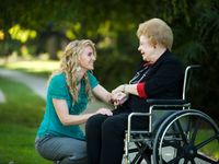 woman and older woman in wheelchair