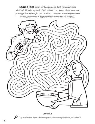 Esau and Jacob coloring page