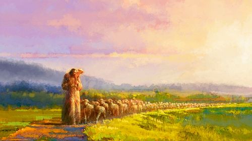 Jesus Christ as a shepherd
