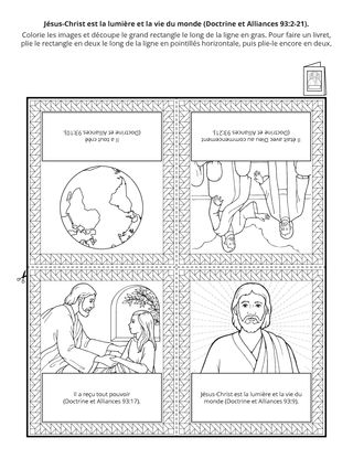 page d’activité : Jésus-Christ est la lumière et la vie du monde