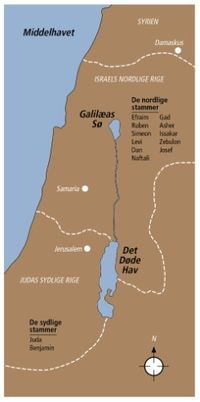 Kort over Israel og Juda