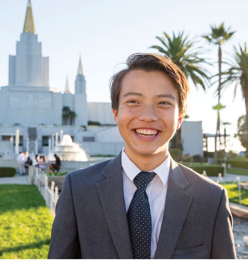 young man at temple