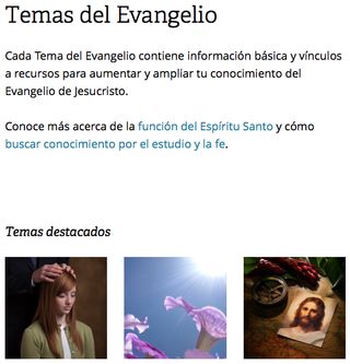 Temas del Evangelio en LDS.org 