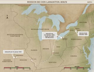 Karte „Mission bei den Lamaniten“