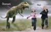 Dinosauro che insegue bambini