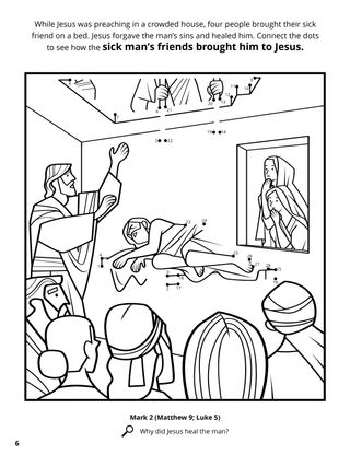 Jesus Healed a Sick Man coloring page