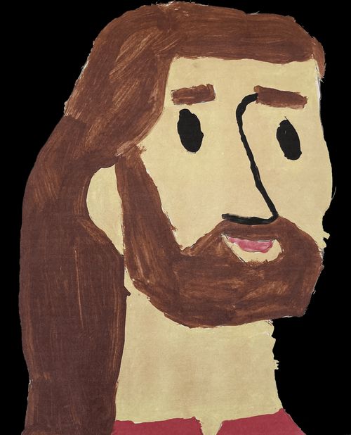 Child’s drawing of Jesus Christ