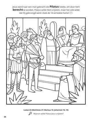 Jesus’s Trial before Pilate coloring page