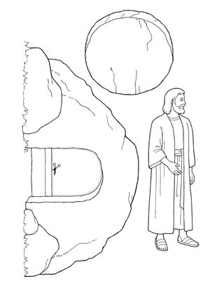 coloring page, Resurrection illustration