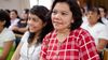 mother and daughter at sacrament meeting