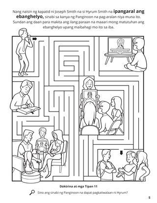 The Lord Told Hyrum to Study the Scriptures coloring page