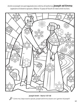 Joseph and Emma coloring page