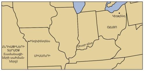 map of Independence to Kirtland