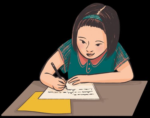 girl writing