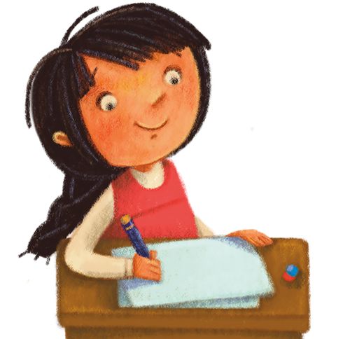 girl writing a letter