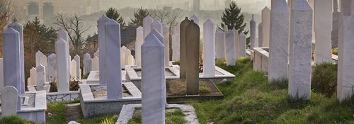 headstones in graveyard