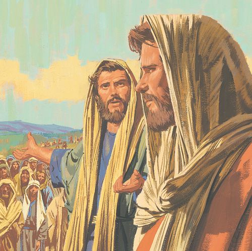 Jesus' disciples want the people to go buy their own food - ch.28-3