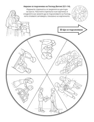 страница с материали за дейности: Авраам се подчинява на Господ