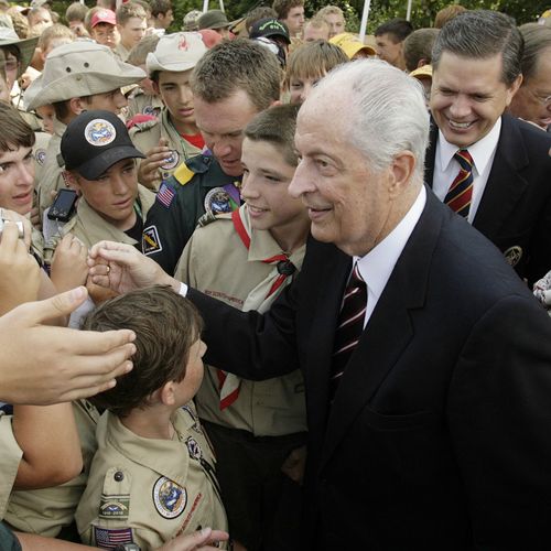 Elder Hales with young men