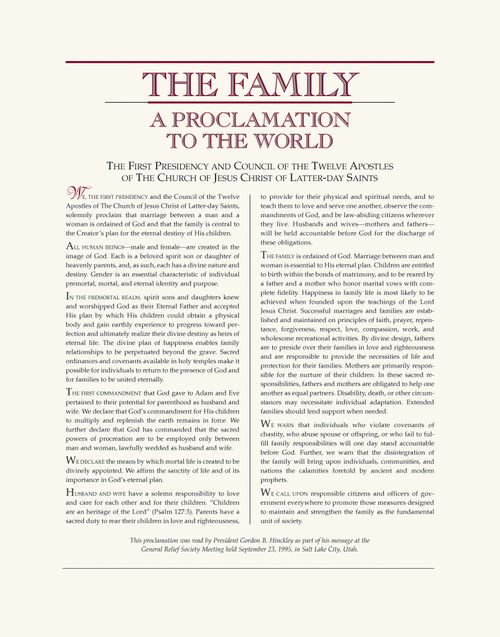The Family: A Proclamation to the World