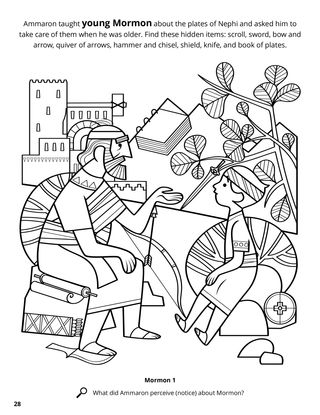 Ammaron Taught Mormon about the Sacred Records coloring page