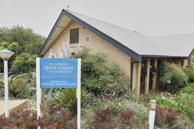 Photos of working and eating areas inside the South Africa Missionary Training Center