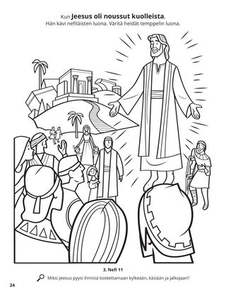 Jesus Appeared to the Nephites coloring page