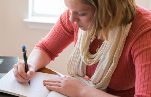 woman writing