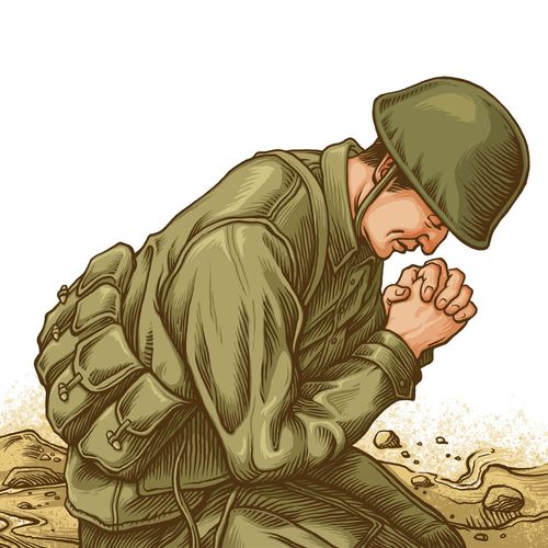 soldier kneeling