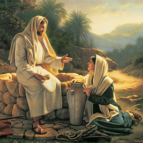 Christ speaking to the woman at the well