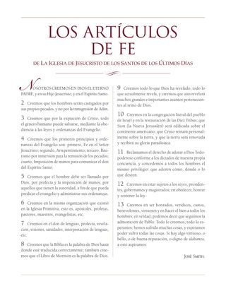 Los Artículos de Fe