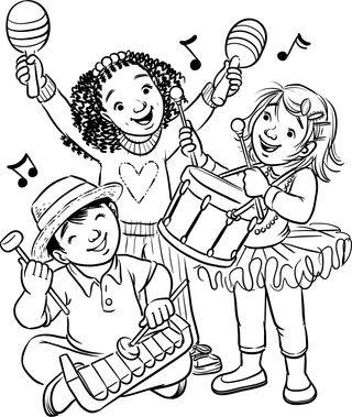 children playing instruments