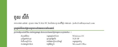 គំរូ​ប្រវត្តិរូប​សង្ខេប​ល្អ