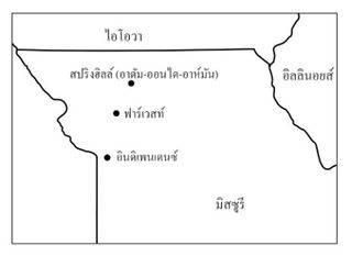 แผนที่ ภาคตะวันตกของมิสซูรี