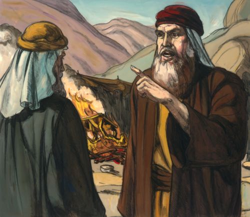 Moses speaking to Aaron