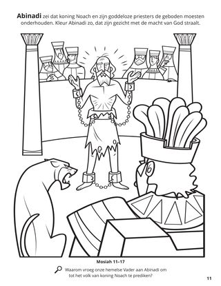 Abinadi and King Noah coloring page