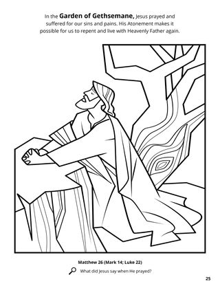 Gethsemane coloring page