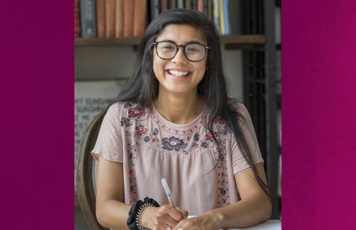 young woman smiling