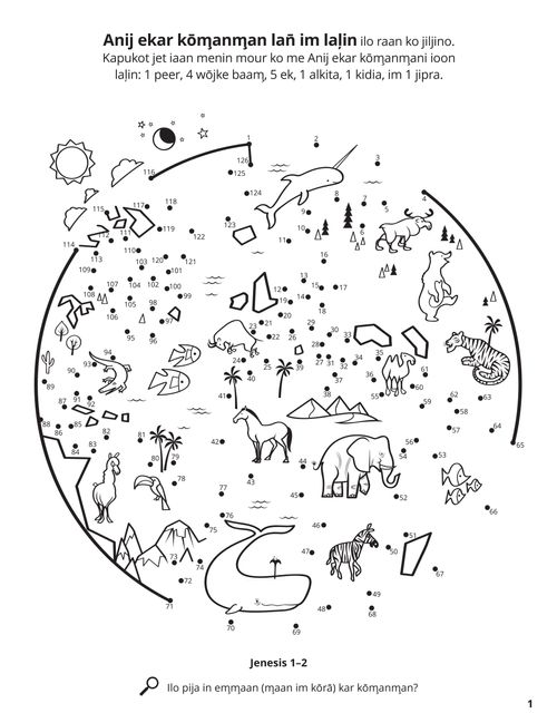 The Creation coloring page