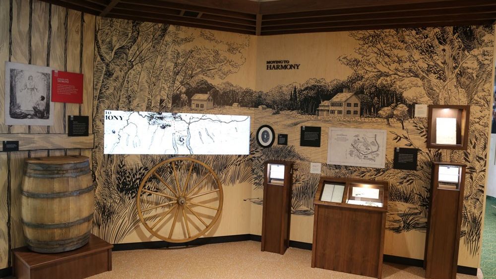 Priesthood Restoration site in Susquehanna, Pennsylvania.  Exhibit in the Visitors' Center.