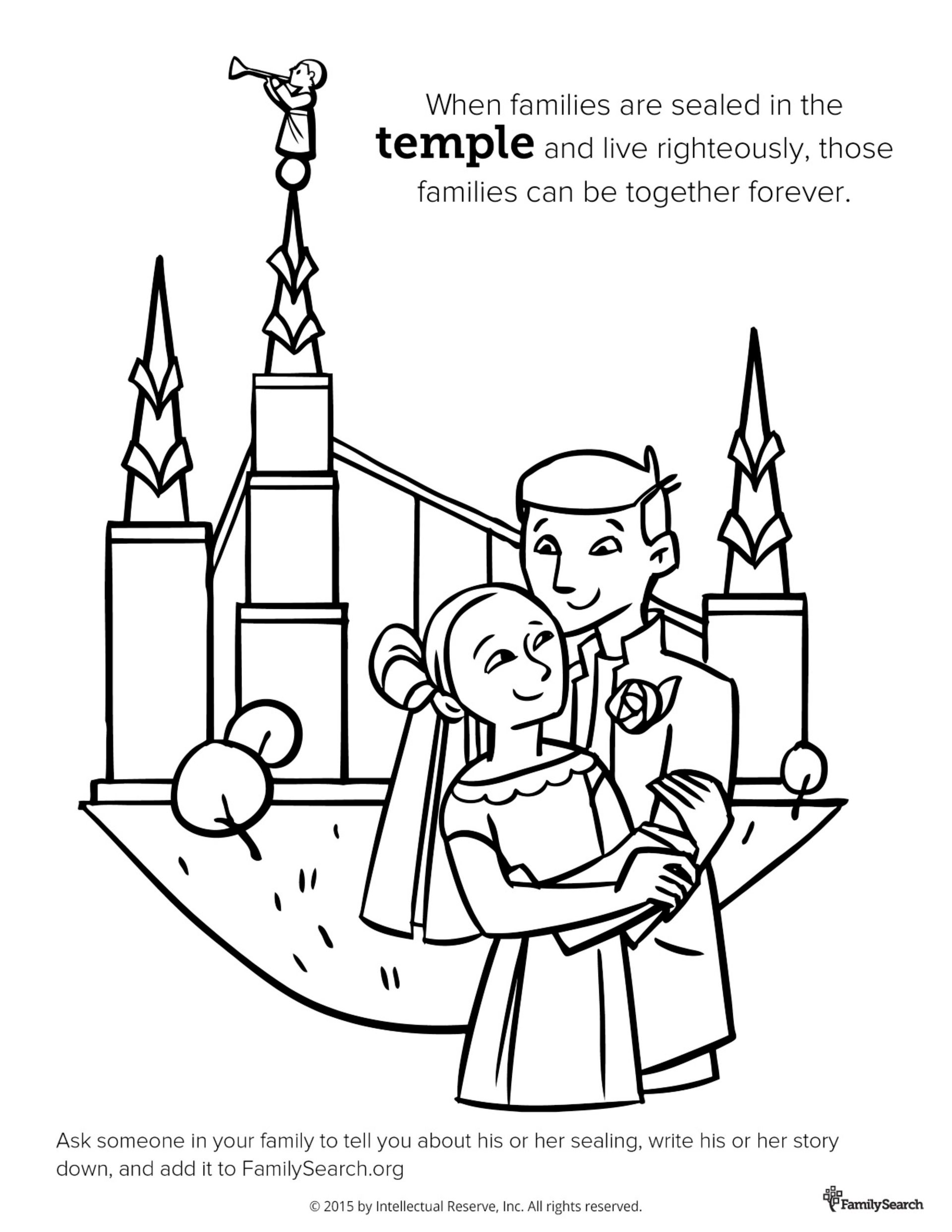 When families are sealed in the temple and live righteously, those families can be together forever. Ask someone in your family to tell you about his or her sealing, write his or her story down, and add it to FamilySearch.org.
