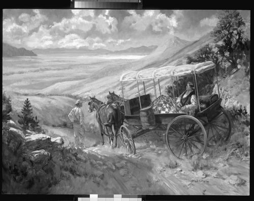 President Brigham Young in Wilford Woodruff’s wagon