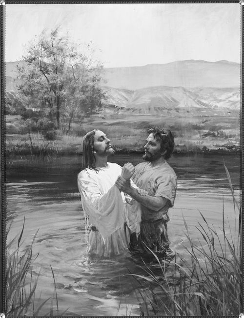 John the Baptist baptizing Jesus